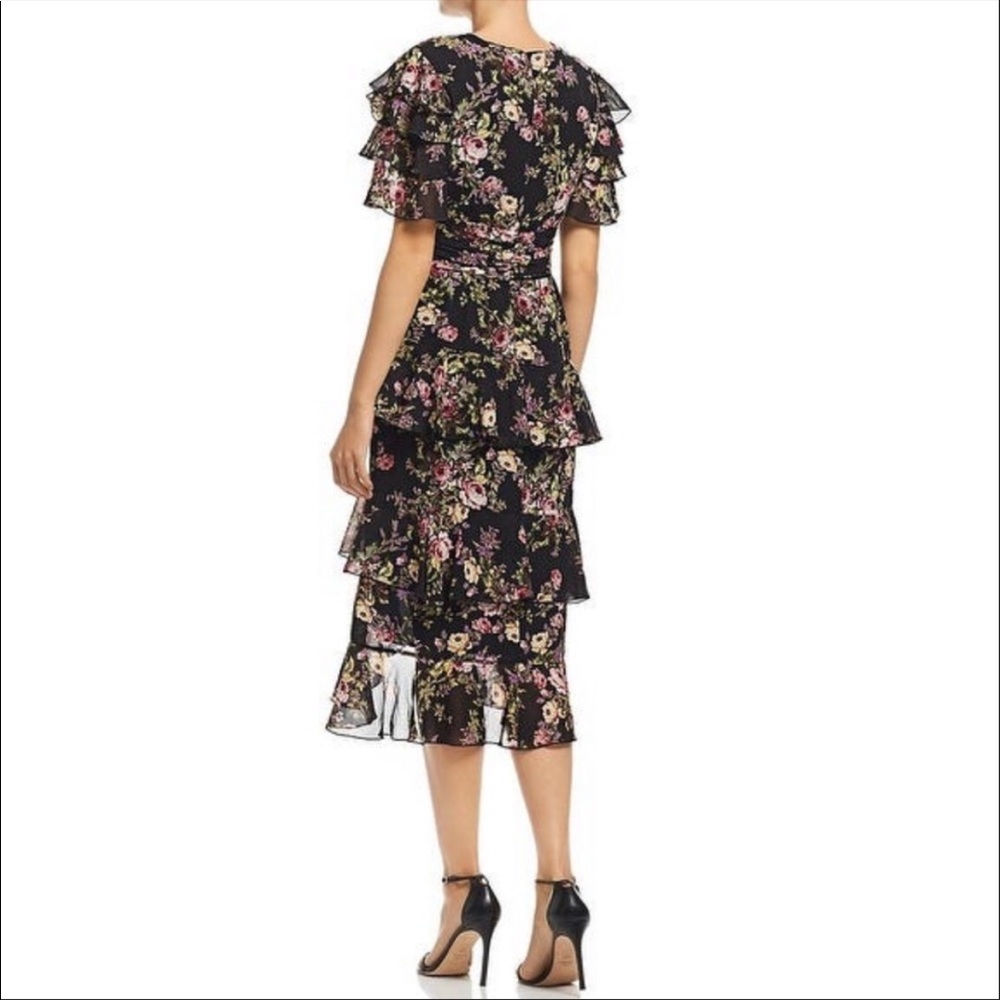 Wayf Black Floral Ruffle Dress - Picture 3 of 9